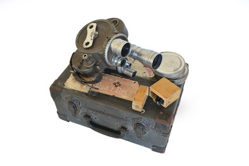 old camera isolated on white background