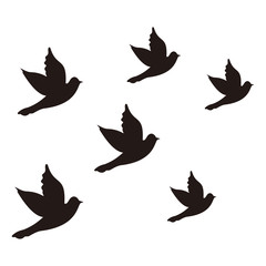 Fototapeta na wymiar Dove set, vector icon illustration symbol