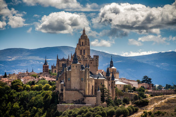 Fototapeta na wymiar Alcazar of Segovia is a castle in the city of Segovia in Spain