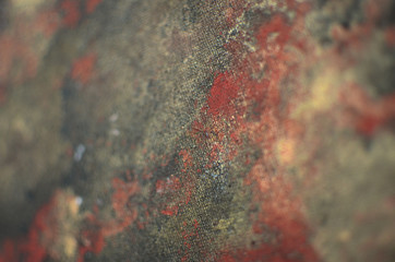 red and gold organic texture painting