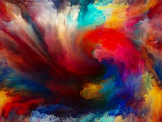 Foto auf Acrylglas Gemixte farben Wolkenfarbe