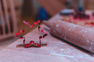 Christmas baking of gingerbreads