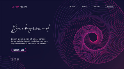 Background abstract dynamic linear waves purple light 02