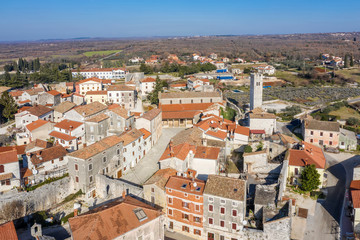 Fototapeta na wymiar An aerial view of Sveti Lovrec, Istria, Croatia