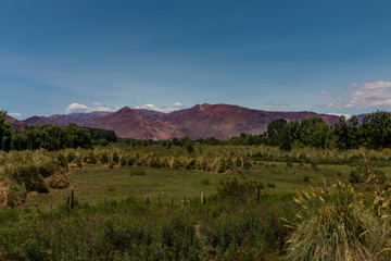 Andes mountain range seen from Uspallata