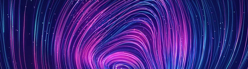 Foto op Plexiglas Abstract blue and purple dynamic background.Futuristic vivd neon swirl lines. Light effect. © Bokehstore