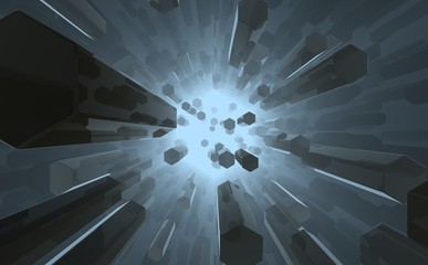 hexagons 3d wallpaper background © santi_