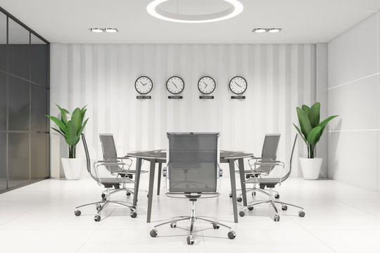 White international company meeting room