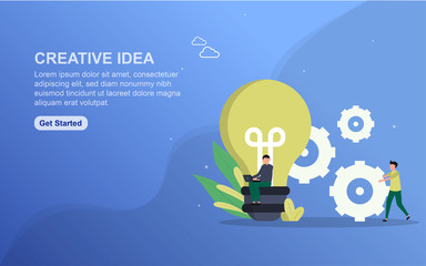 Creative idea landing page template.