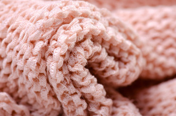 Pink sweater fabric cloth texture macro blur background