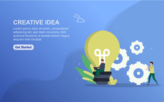 Creative idea landing page template. © farhan