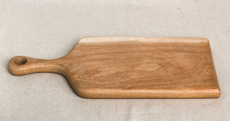 cutting board on linen