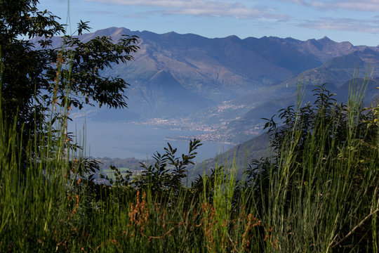 View of Mezzola lake