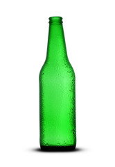empty green beer bottle