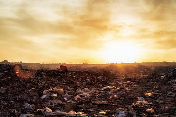 plastic waste site