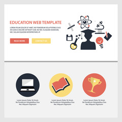 Online Education Flat Web Design Template