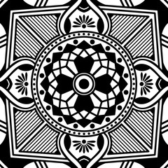 Mandala decorative ornament. Can be used for greeting card, phone case print, etc. Hand drawn background