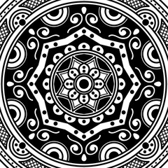 Mandala decorative ornament. Can be used for greeting card, phone case print, etc. Hand drawn background