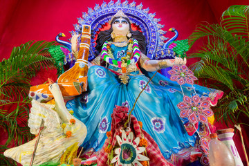 Goddess Saraswati, Kolkata, India
