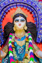 Fototapeta na wymiar Goddess Saraswati, Kolkata, India