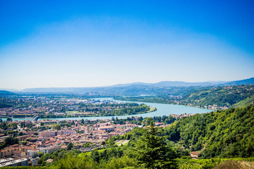 La vallée du Rhône depuis Condrieu