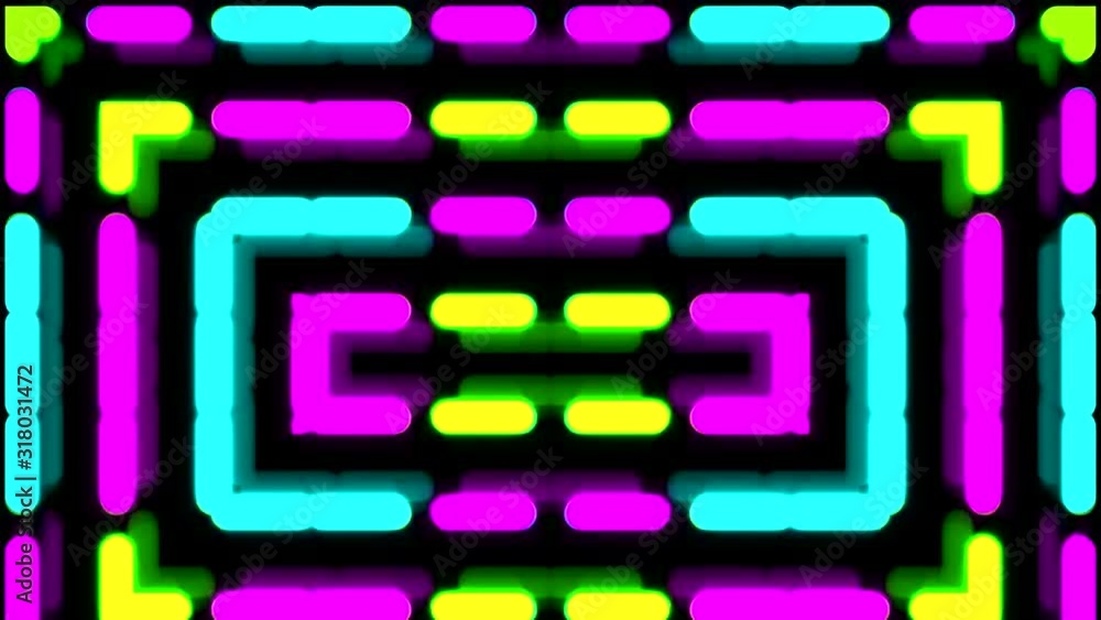 Poster neon abstract motion background loop