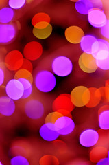 Abstract circular bokeh background of Christmaslight