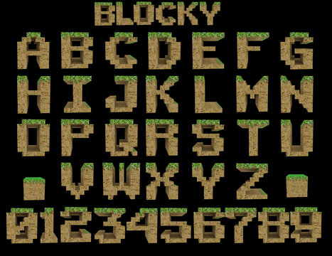 Blocky Video game Alphabet