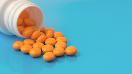 tablet pill medicinal tablets dosage dose antibiotic vitamins white scattered
