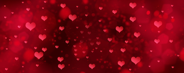 Decorative Valentines day background with bokeh lights and heart. - 318037211