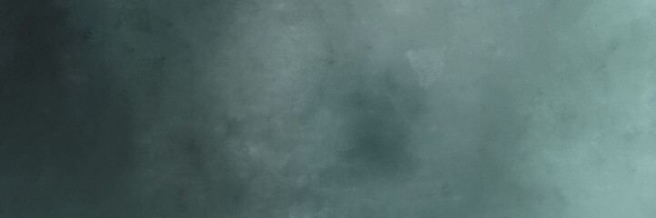 horizontal abstract painting background graphic with dim gray, very dark blue and dark sea green colors. free space for text or graphic
