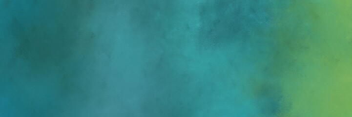 horizontal colorful distressed painting background texture with teal blue, moderate green and teal green colors. free space for text or graphic