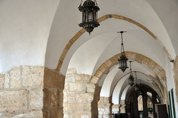 Inside of the Al Aqsa Mosque, Jerusalem