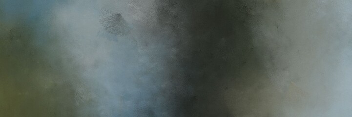 horizontal colorful distressed painting background graphic with dim gray, very dark blue and dark gray colors and space for text or image. can be used as background or texture element