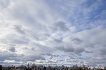 Fototapeta premium Sky with white clouds
