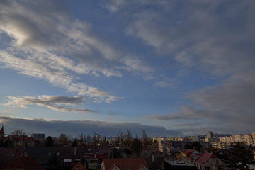 Cloudy sky during dusk