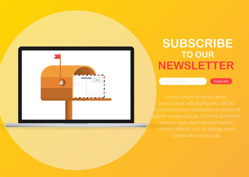 Subscribe Now For Our Newsletter. Subscribe Button Template.