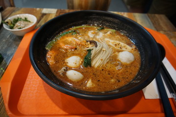Korean soup, own ingredient selection