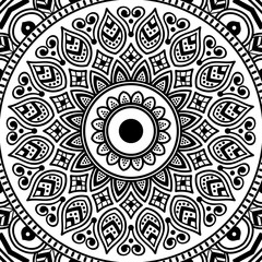 Abstract Vector Mandala for coloring page