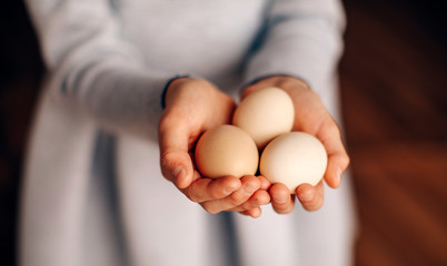 eggs in the hands