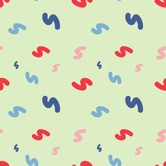 Colour abstract seamless squiggle pattern
