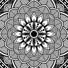 Mandala decorative ornament. Can be used for greeting card, phone case print, etc. Hand drawn background, vector isolated on white. EPS 10 
