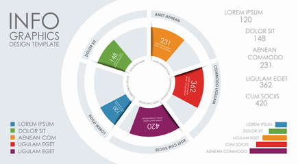 Infographic design template with place for your data. Vector illustration.