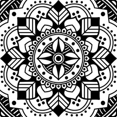 Mandala decorative ornament. Can be used for greeting card, phone case print, etc. Hand drawn background, vector isolated on white. EPS 10 