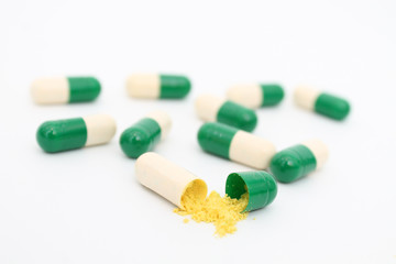 pills isolated on white background