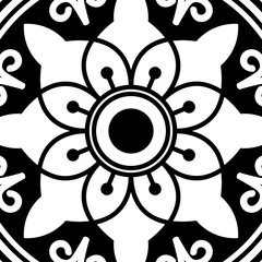 Obraz premium Mandala decorative ornament. Can be used for greeting card, phone case print, etc. Hand drawn background, vector isolated on white. EPS 10 