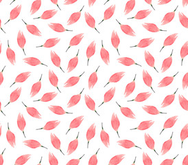 Seamless Botanical pattern with delicate rose buds. Watercolor background for Wallpaper, textiles or packaging design.