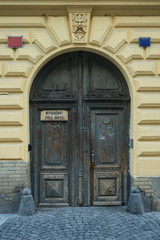 old wooden door