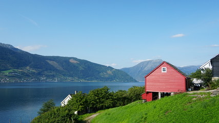 Fototapeta na wymiar Rote Hütte