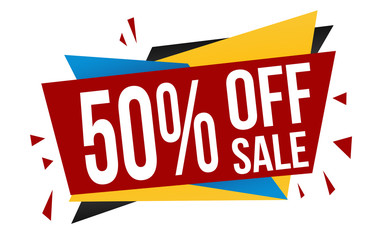 50% off sale banner design